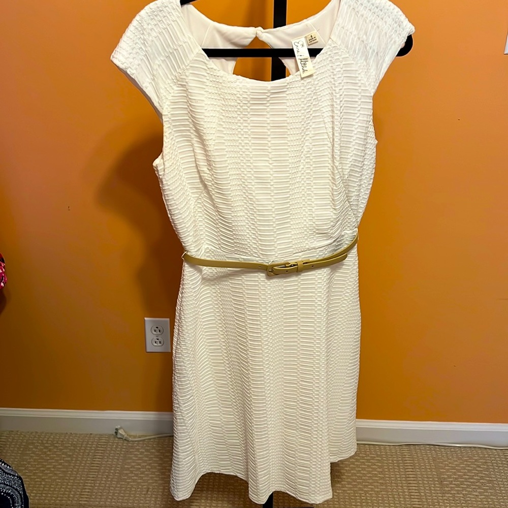 Emma Michelle texture white dress size 6